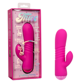 Thicc Chubby Honey Pink Dual Motor Massager with Ribbed Shaft and Ripple Teaser, 5.25 Inch Circumference, 10 Speeds, Rechargeable, Waterproof IPX7 Liquid Silicone Vibrator Default Title VIBRATORS-RABBIT